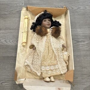 LE Collector's Choice Fine Bisque Poreclain Doll W Certificate Of Authenticity